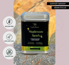 Mushroom Coffee Powder (15 Servings) - Brain Support, Memory, Energy